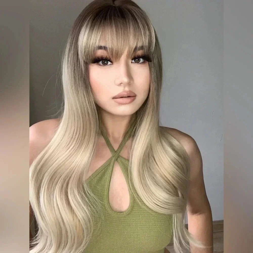 Balayage Blond and Brown hair Wig 22 inch